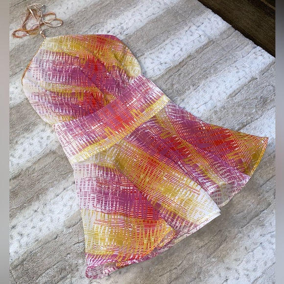 NWT💕SILVIA TCHERASSI Denita Halter Minidress in Magenta Size L - Picture 7 of 16